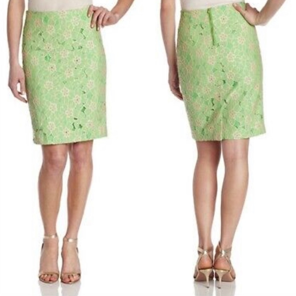 Lilly Pulitzer Hyacinth Lace Skirt - Pink/Green